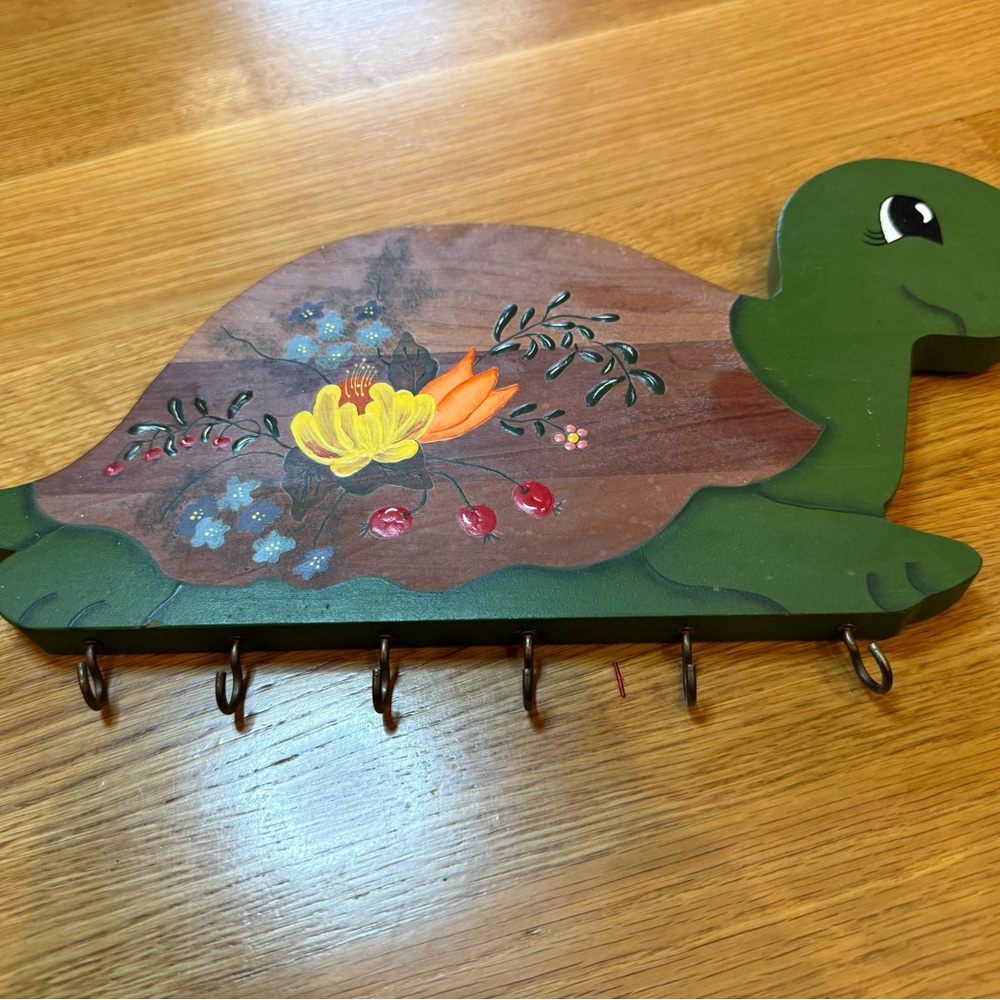 Vintage Handcrafted Turtle Wall Hook